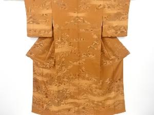 リサイクル　時代人物風景模様刺繍訪問着